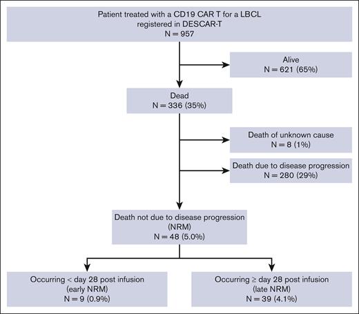 Flowchart of patient outcome (N = 957).