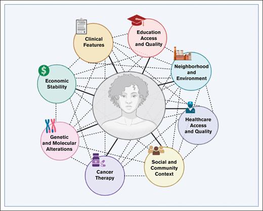 Comprehensive cancer treatment approach incorporating Social Determinants of Health. Created with BioRender.com.