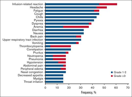 Any-grade TEAEs in ≥15% of patients.