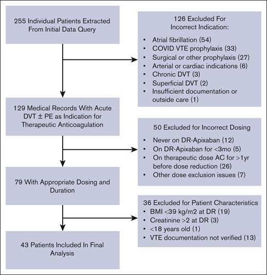CONSORT diagram of included patients. AC, anticogulation; CONSORT, Consolidated Standards of Reporting Trials.