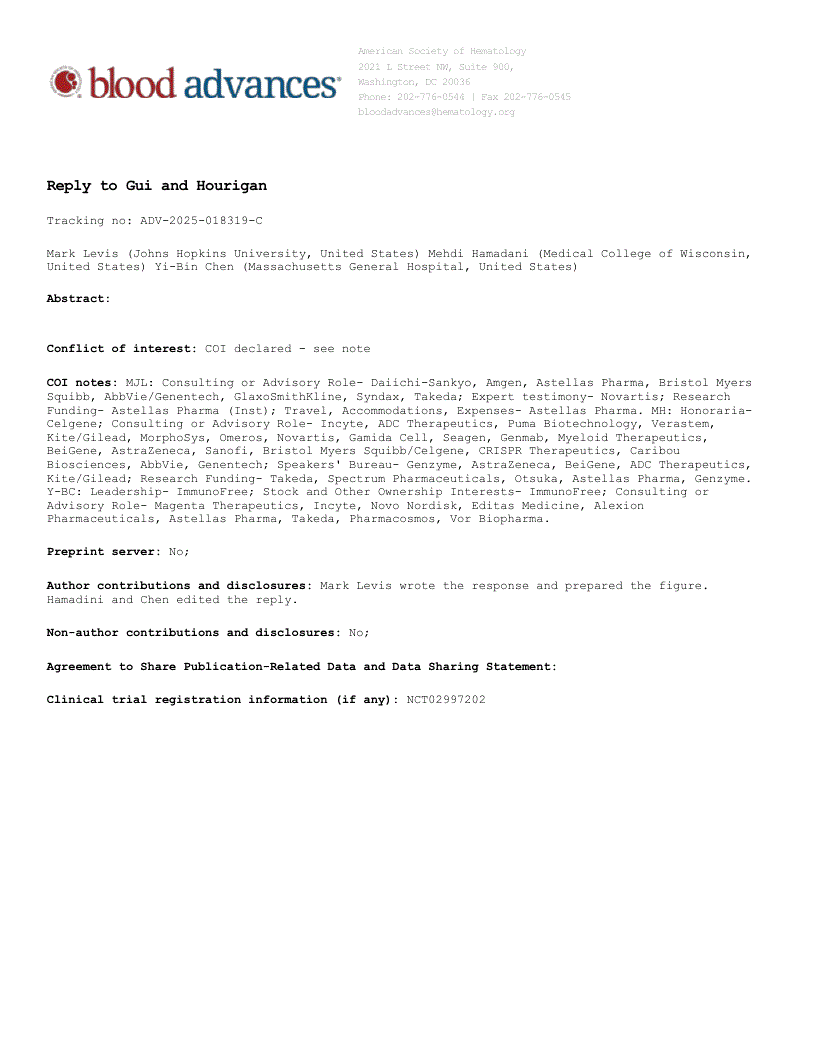 First page of Reply to Gui and Hourigan
