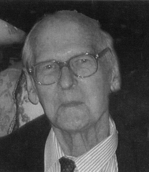 Figure 2. John V. Dacie (1912–2005). Professor Dacie made many important contributions to the clinical and laboratory description of PNH during his tenure on the Pathology faculty of the Royal Postgraduate Medical School, Hammersmith Hospital, London. Among them was the connection between PNH and aplastic anemia. From this observation, he developed the hypothesis that PNH arises in the setting of bone marrow hypoplasia as the result of somatic mutation because in this setting “the abnormal cells must have some, as yet not understood biological advantage.”14 Although he retired in 1975, Professor Dacie’s remarkably clear vision continues to influence PNH research today. Professor Dacie was 87 years old when this photograph was taken.
 Reproduced from Rosse W. A Brief History of PNH. PNH and the GPI-Linked Proteins. San Diego: Academic Press; 2000:1–20 by copyright permission of Academic Press.