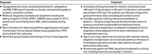 Standard of care in AML: notes for the clinician