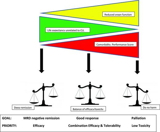 Figure 1. Determining the goals of treatment for older patients with CLL.