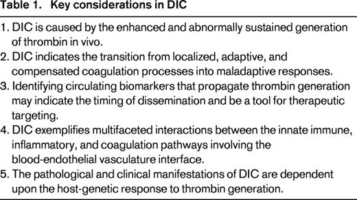 Key considerations in DIC