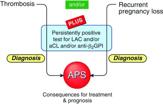 Figure 1. Schematic representation of the classification criteria for diagnosing APS.