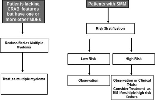 Figure 1. Approach to the treatment of patients with suspected smoldering or asymptomatic myeloma.