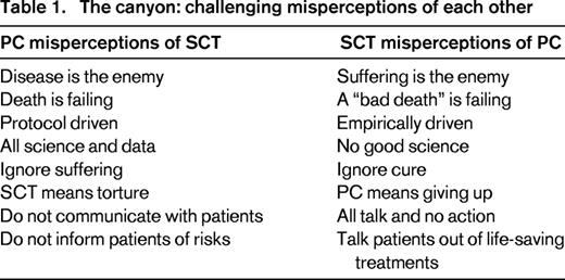 The canyon: challenging misperceptions of each other