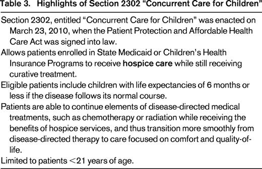 Highlights of Section 2302 “Concurrent Care for Children”