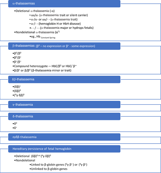 Thalassemia syndromes. Adapted from Sheth and Thein.1