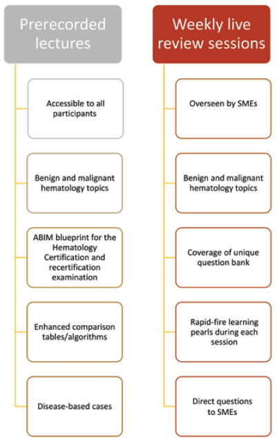Design of the 2021 ASH Hematology Review Series. SMEs, subject matter experts.