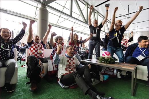 One way attendees chose to connect and reconnect in New Orleans was in the ASH Park @ the Plaza, enjoying the beautiful game and cheering on their home teams in the World Cup.