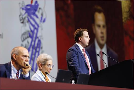 Dr. Steven Grover presents his group’s abstract “C1 Inhibitor Deficiency Results in Increased Activation of Coagulation and Enhanced Venous Thrombosis” during the 2022 Plenary Scientific Session.