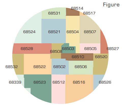 Map of ZIP Codes in Lincoln, NE