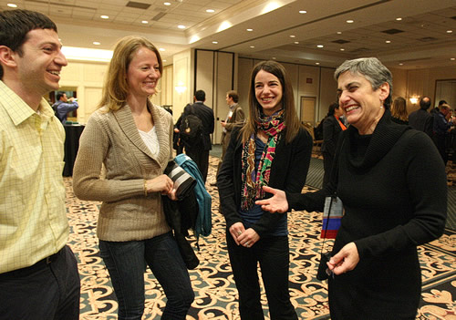 2009 President Dr. Nancy Berliner Shares a Laugh With Meeting Attendees During the Trainee Welcome Reception.