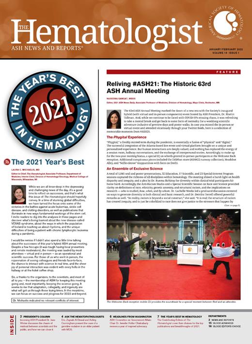 The Hematologist Cover Image for Volume 19, Issue 1