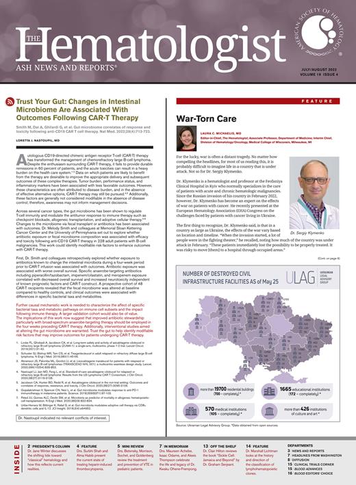 The Hematologist Cover Image for Volume 19, Issue 4