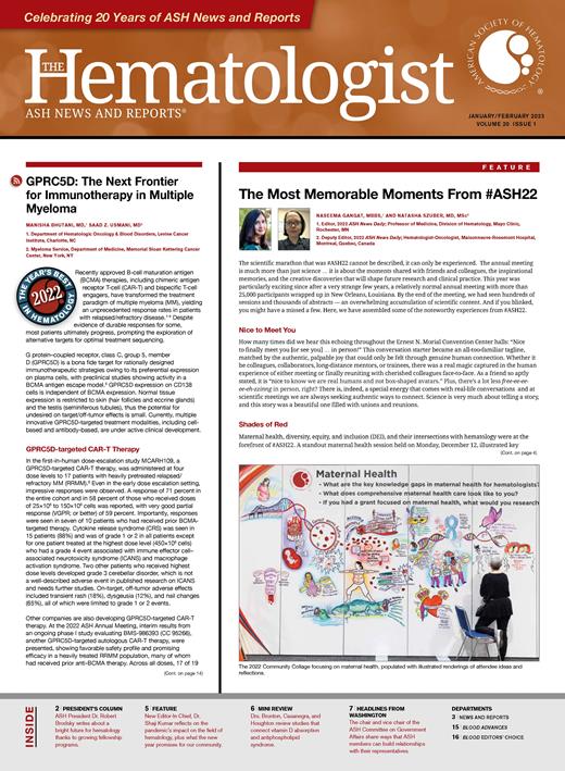 The Hematologist Cover Image for Volume 20, Issue 1
