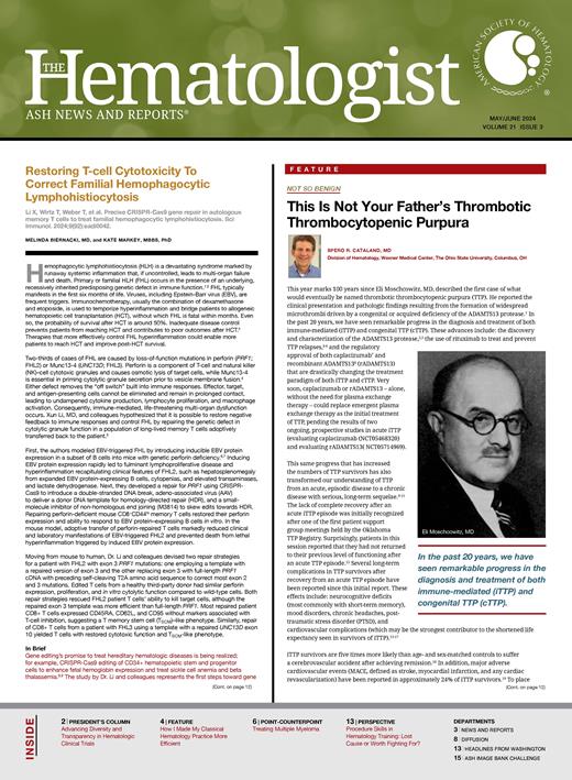 The Hematologist Cover Image for Volume 21, Issue 3