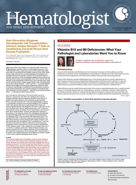 The Hematologist Cover Image for Volume 21, Issue 5