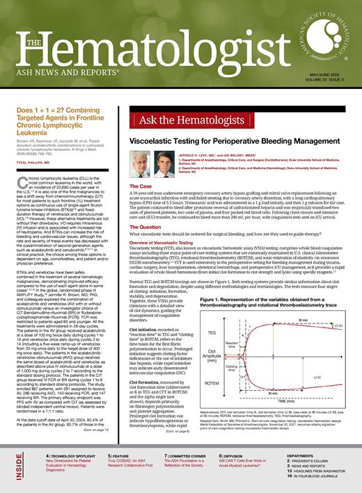The Hematologist Cover Image for Volume 22, Issue 3
